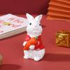 Halloween Rabbit Figurine Resin Craft Garden Decor Miniature Sculpture for Windowsill