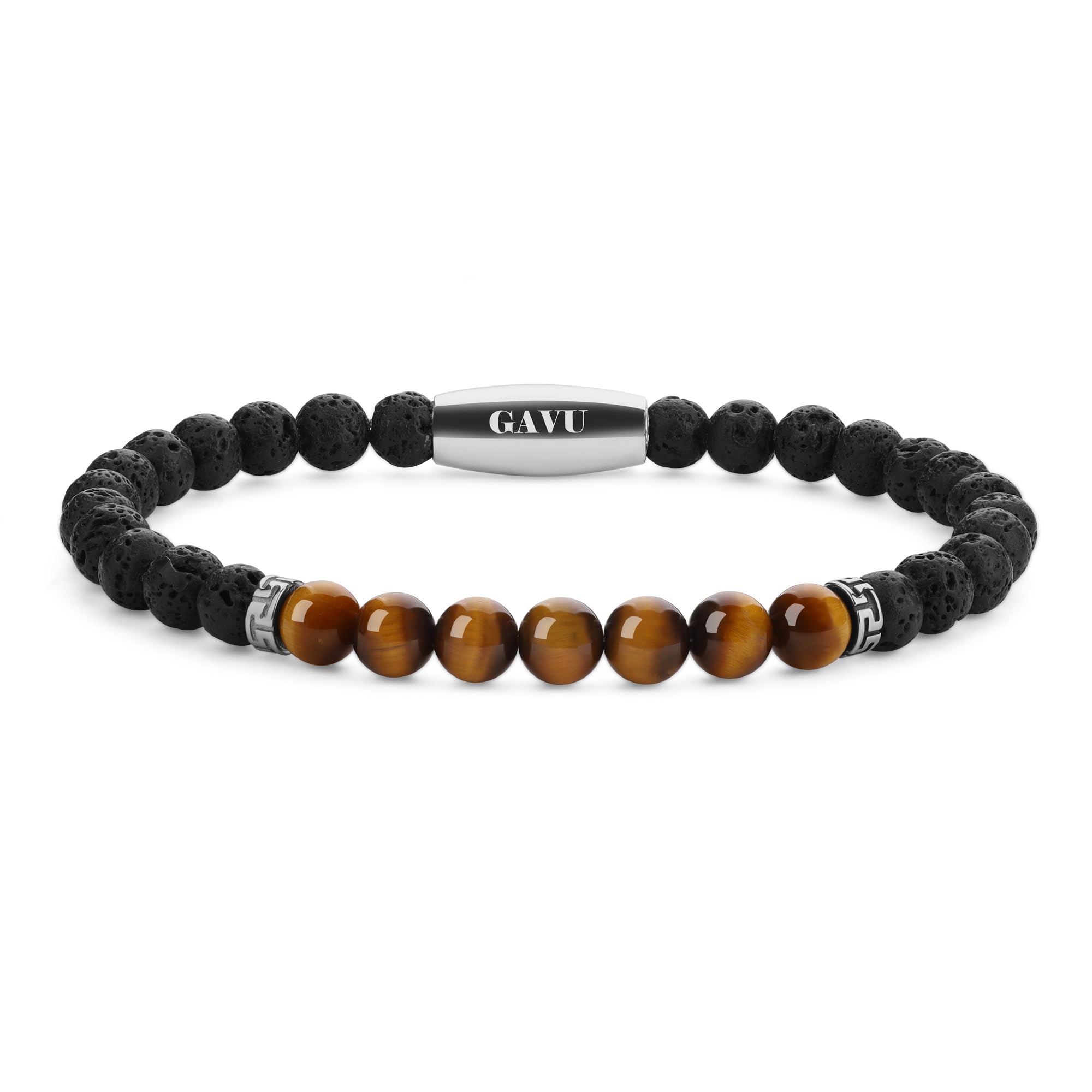 

GAVU Tiger Eye Lava Stone Magnetic Power Stone Bracelet for Men