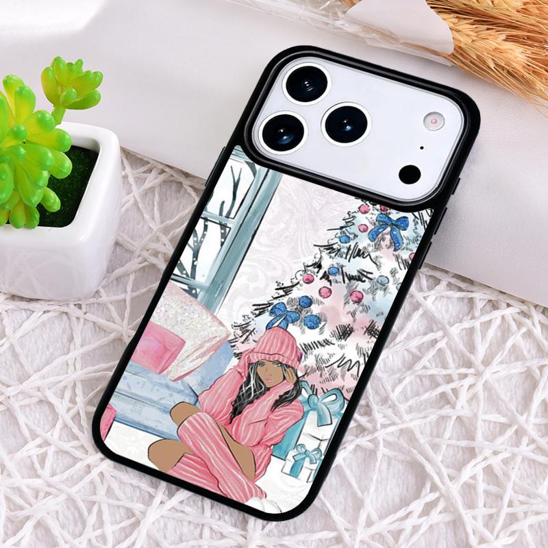 Christmas Girls Tree Gift Phone Case for iPhone 17 Air 16 15 11 12 14 13 Pro Max Shockproof Cover