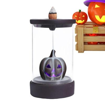 LED Backflow Incense Burner Stylish Non-Slip Misty Fountain Festive Pumpkin Decor Aromatherapy Home Decoration For Desk Work