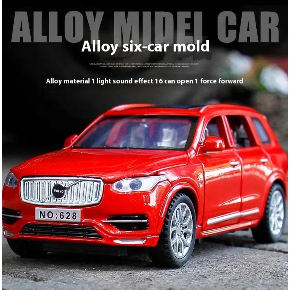 1/32 Volvo XC90 SUV Alloy Diecast Model Auto Accessory Sound & Light Series Children's Toy Kids Gift Birthday Present Collection