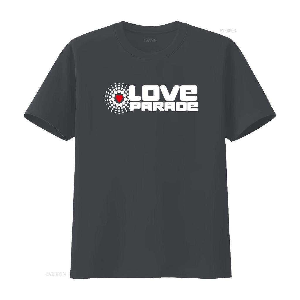 Love Parade Berlin T Shirt Electronic Dance Music Festival Print Vintage Washed Unisex Slightly Stretched Versatile Streetwear