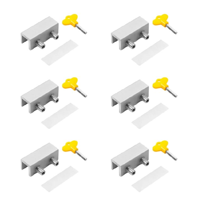Window Security Lock Safety Sliding Window Stopper Aluminum Alloys Window Restrictor Lock Limiter Easy to Install