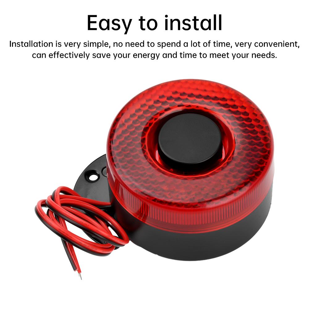 DC 12-24V car horn, trucks,excavators,vans modified reversing horn, 10W horn with LED light,105dB beep sound buzzer warning horn