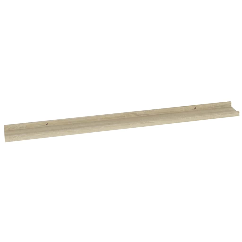 vidaXL Wandregale 2 Stk. Sonoma-Eiche 100x9x3 cm