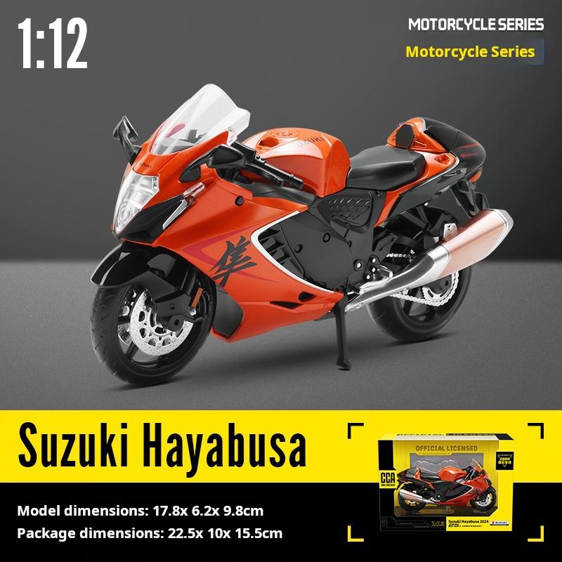 1:12 Offiziell lizenziertes verpacktes Suzuki Hayabusa Super Sport Motorrad Spielzeugmodell Simulation Legierung Sammlerstück Dekoration