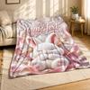 Flauschiger Hase mit Blasen Korallenfleece Decke
