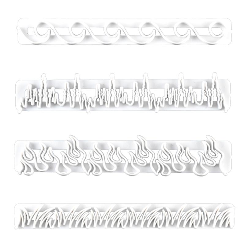 

4 шт./компл. пластиковый элемент, формочка для печенья с помадкой, форма для украшения торта, инструменты для украшения шоколада, аксессуары для выпечки