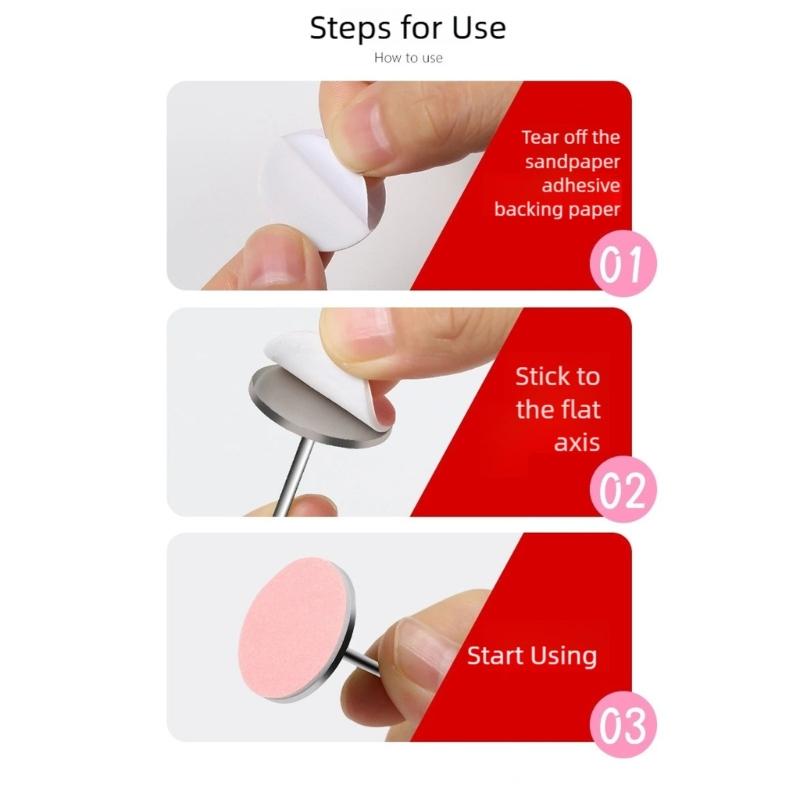 60PCS Colorful Foot Grinding Sheets with Metal Base Efficient Callus Removal Suitable for Skin Fast Replacement System