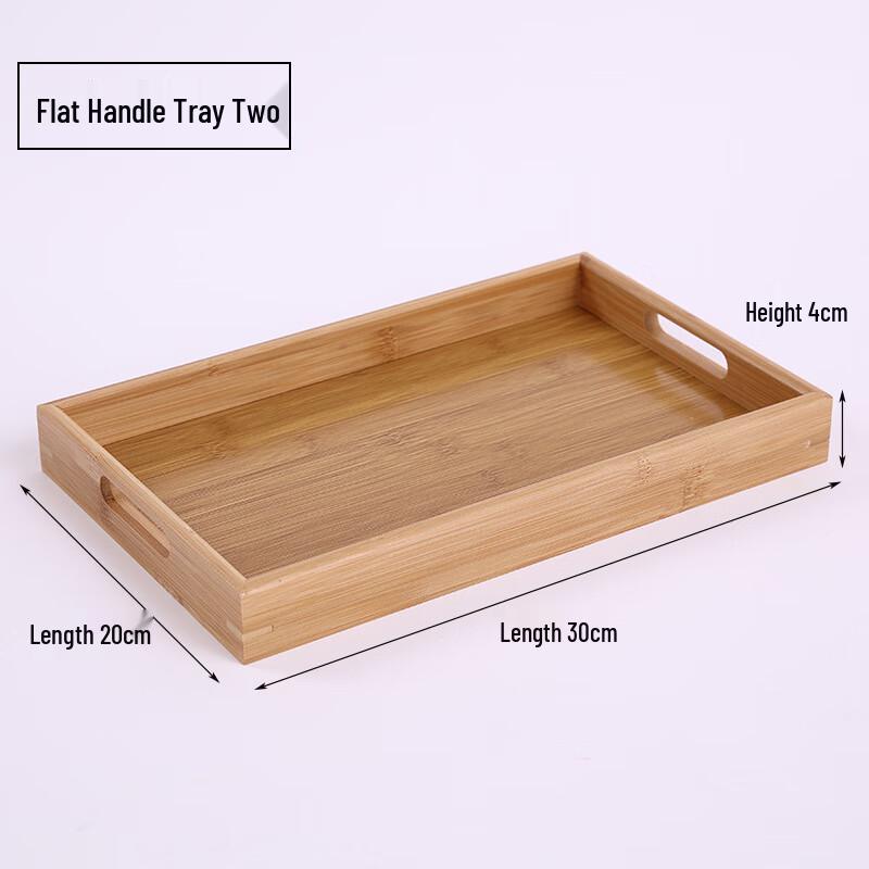 MOLUONA Rectangular Bamboo Wood Serving Tray