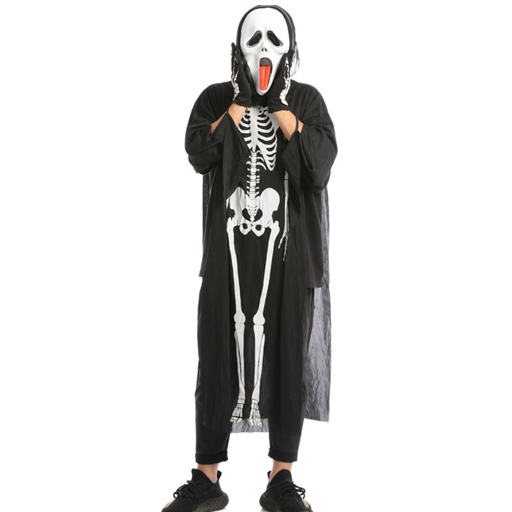 Funny Children's Skeleton Clothes Bones Halloween Dress Up Fashion Halloween Cosplay Costumes  Club