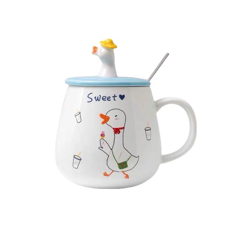 Cartoon Cute Fun Mug Three-dimensional Duck Ceramic Water Cup Coffee Cup Milk Cup Mug Afternoon Tea Cup