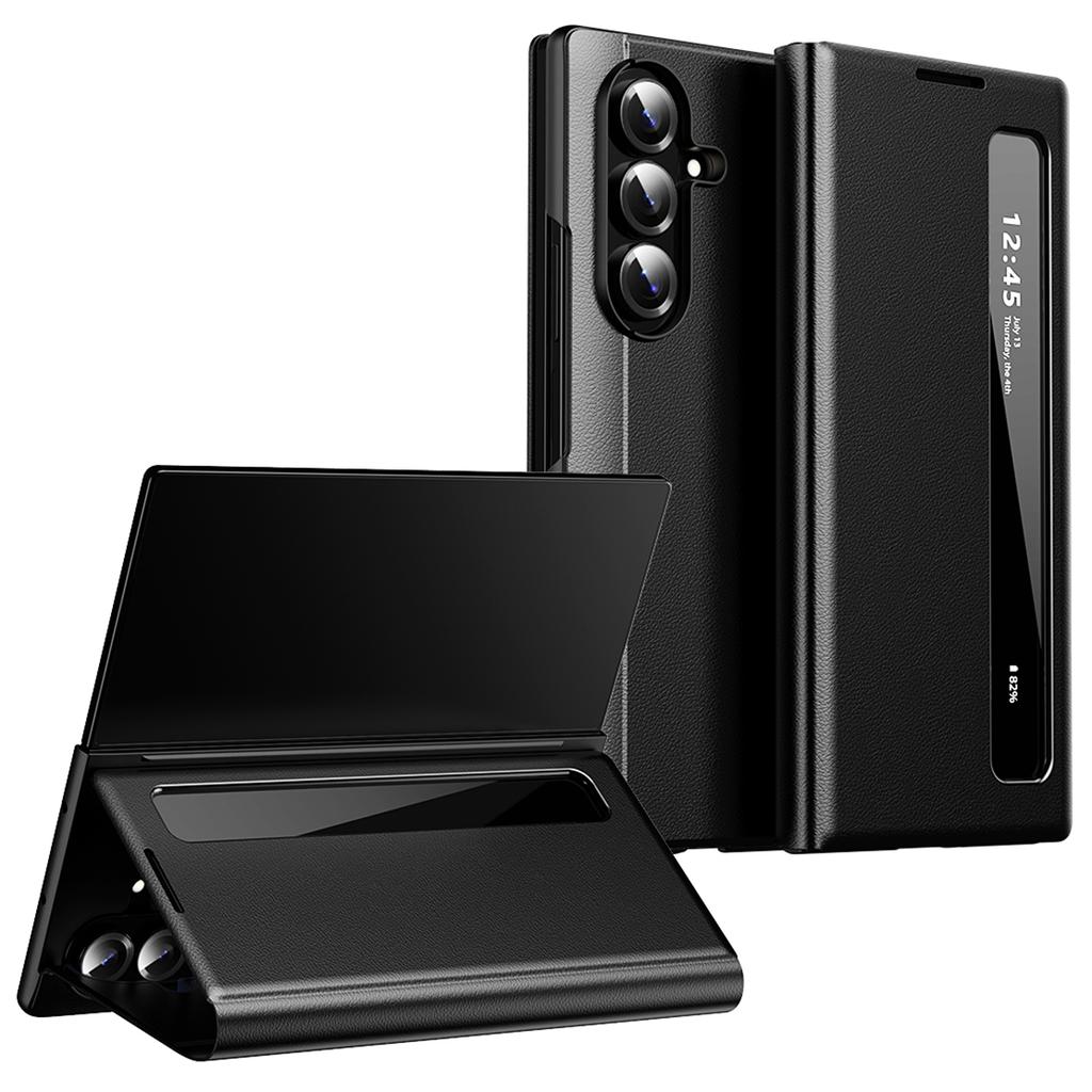 For Samsung Galaxy Z Fold7 5G Case Smart View Window Leather Phone Cover