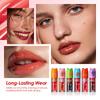 Julystar 6Pcs Lip Stain Set - Cute Bear Fruit Flavored Lip Tint Liquid Lip Gloss Kit, Long Lasting Waterproof Moisturizing Makeup Gift Set