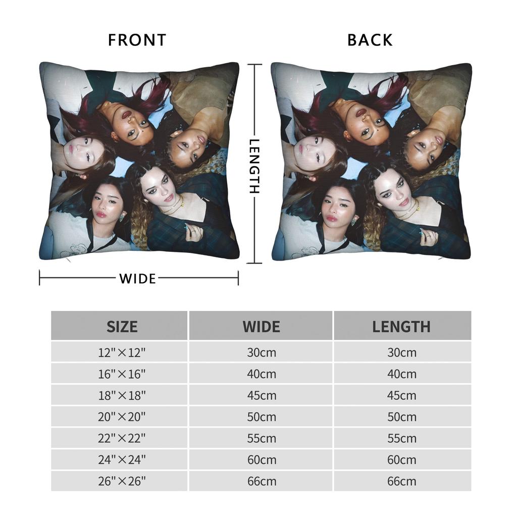 Kpop Katseye Federa per Cuscino Musicale Poliestere Copricuscino Regalo Federa per Cuscino Auto Cerniera 45*45cm
