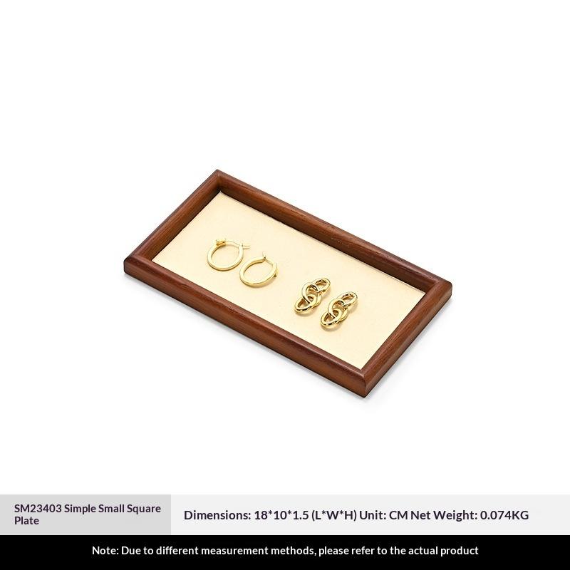Solid Wood Jewelry Display Tray for Rings, Necklaces, Bracelets, Antique Collection Organizer