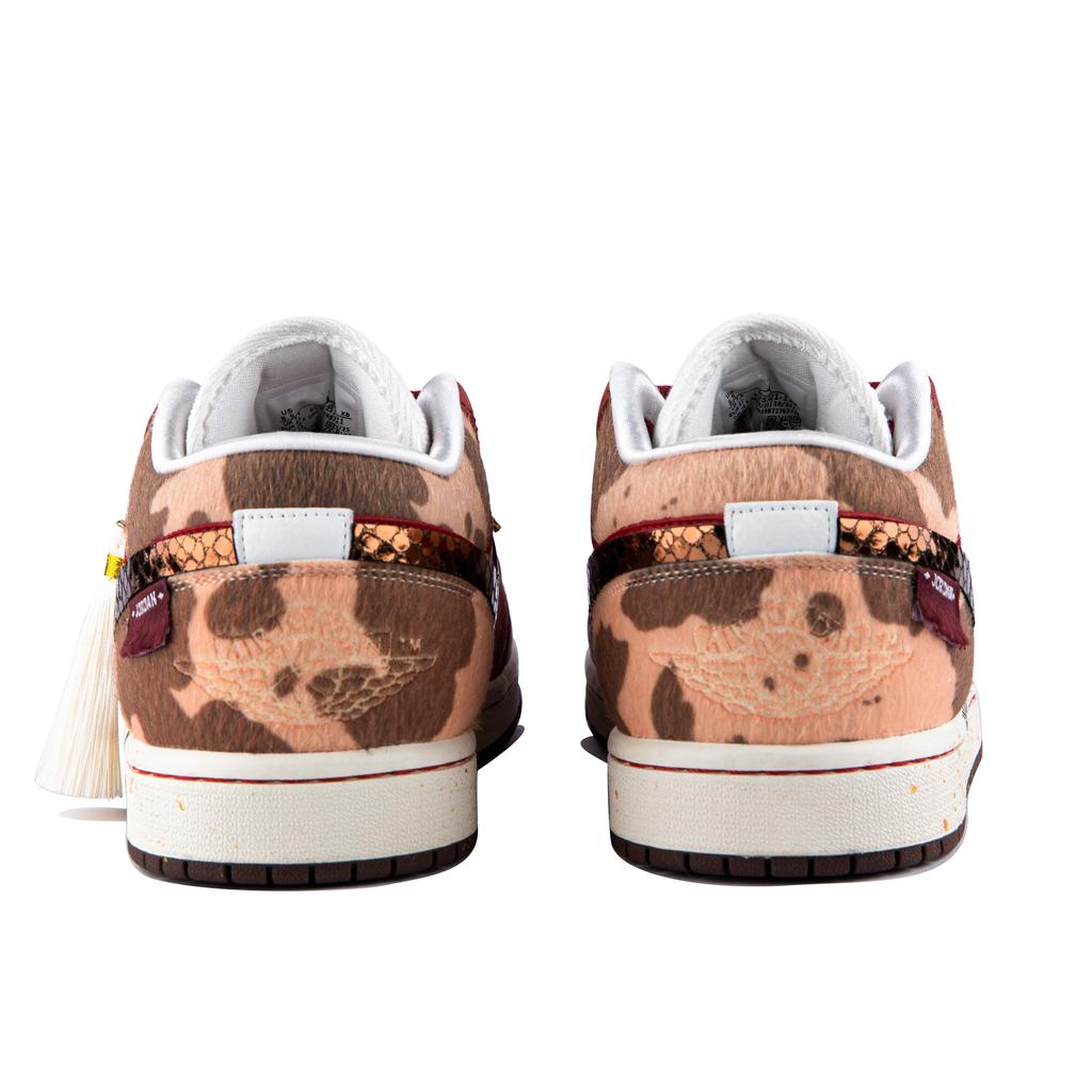 Jordan Air Jordan 1 FOMO Horse Year Limited CNY Edition, Shopping Bag Low Top Vintage Basketball Shoes Men's Red IQ5321-121(Team358-)