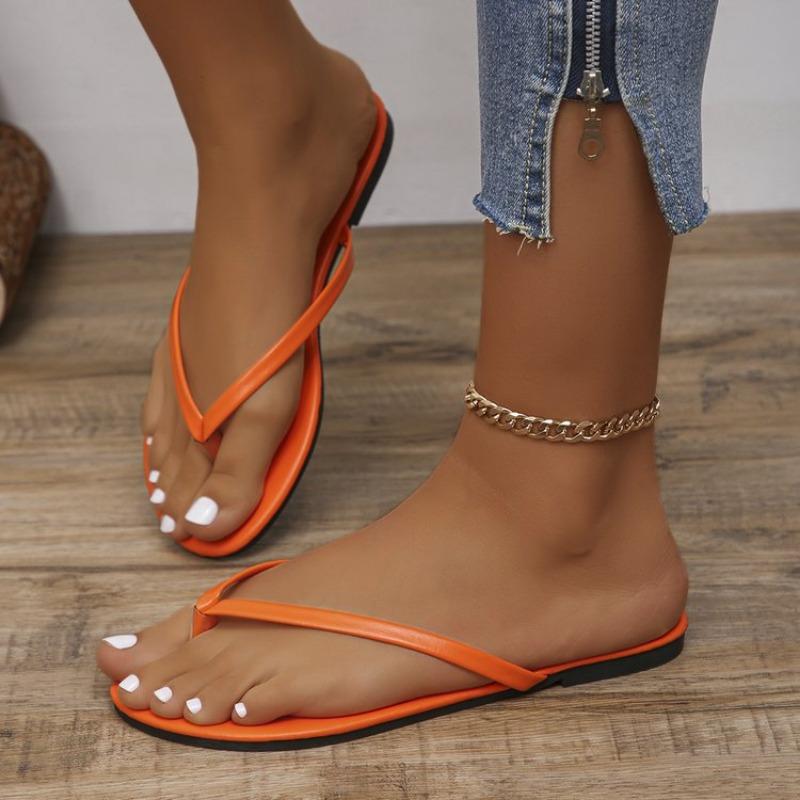 

Женские летние шлепанцы большого размера, новая модная модель TEUM, новые модные сандалии для женщин 43 оранжевый