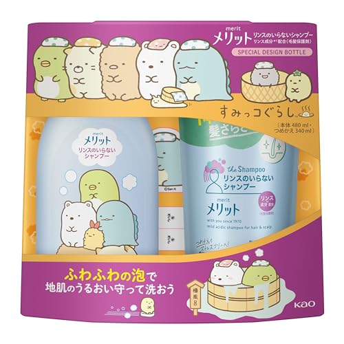 

Benefits shampoo pump body that does not require rinsing + refill sumikkogurashi design set 820ml