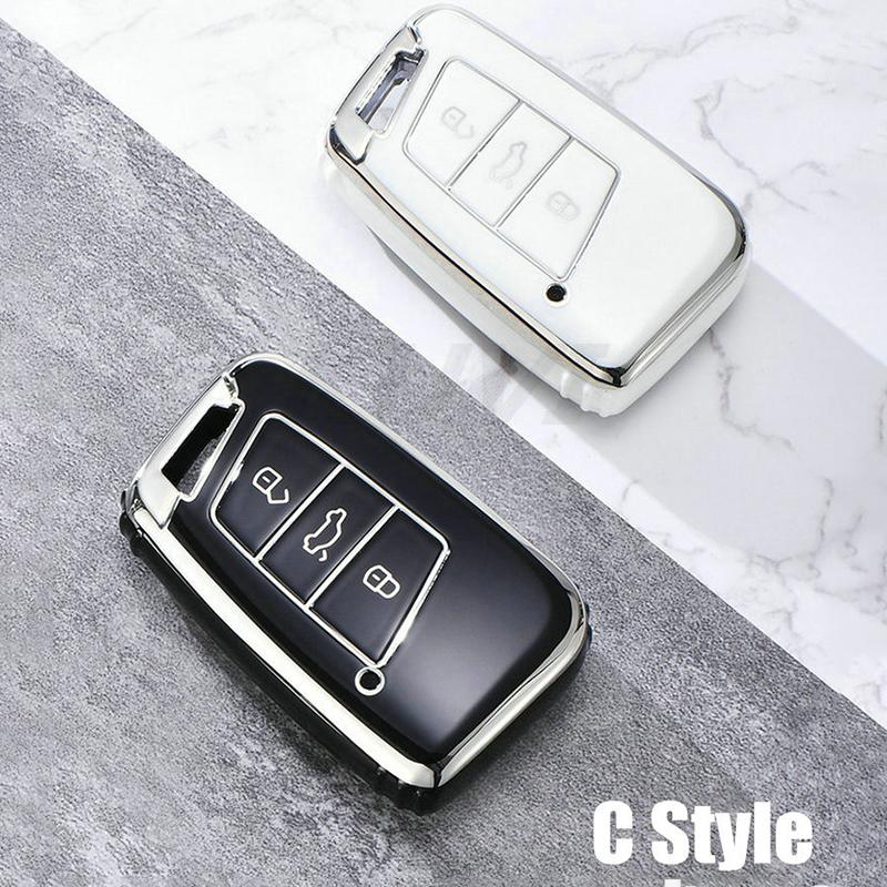 Funda de TPU para llave de coche, para VW, Volkswagen, Polo, Tiguan, Passat B5, B6, B7, Golf MK, Jetta, Skoda, Kodiaq, Superb, Octavia, Seat, etc.