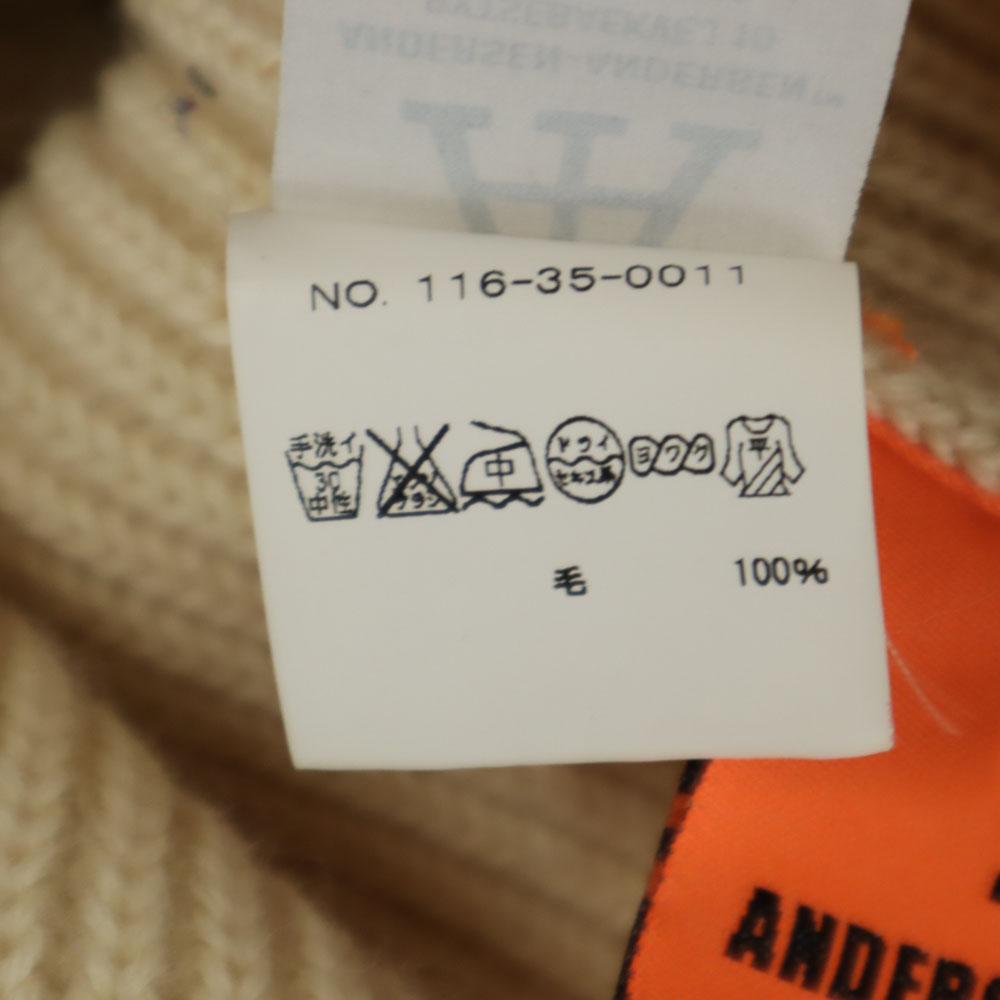 ANDERSEN-ANDERSEN made in Italy Long sleeve turtleneck sweater S Rib knit Men's Used