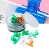 24Pcs Hinge Clip Plastic Clip Various Colors Bull Clip Stationery for Office File