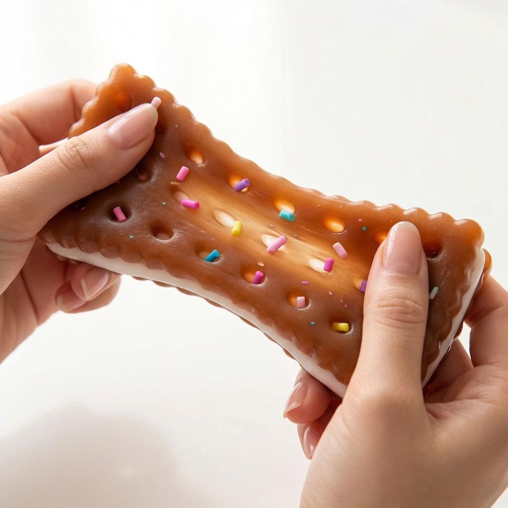Slow Rebound Silicone Stress Relief Squishy Cookie Squishy Fidget Toys Ultra-Soft Squeeze Toys Fun Enjoy Decompression Toy