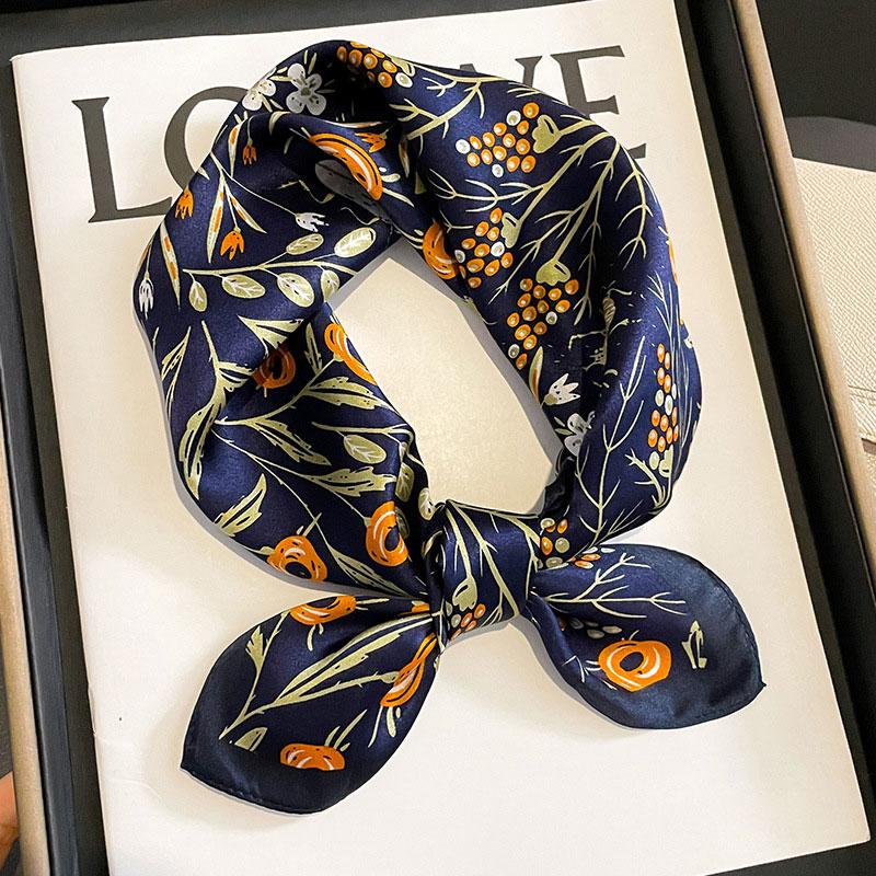Fashion 100% Real Silk Square Satin Scarf For Women Shawl Foulard Hijab Neckerchief Wrap Bandana Neck Wrist Bufanda Echarpe