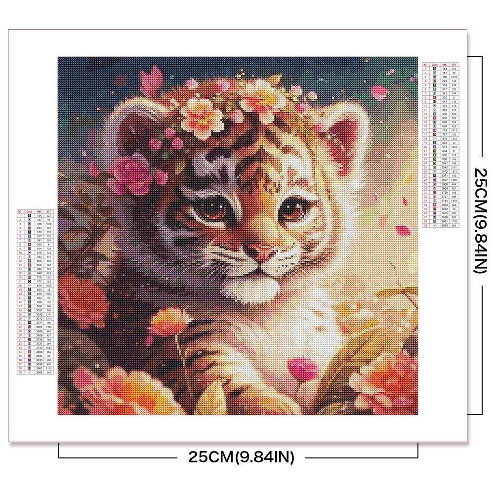 EverShine 5D DIY Diamond Painting Tiger Cat Rhinestone Pictures Mosaic Animal Cross Stitch Kit Embroidery Cartoon Wall Stickers