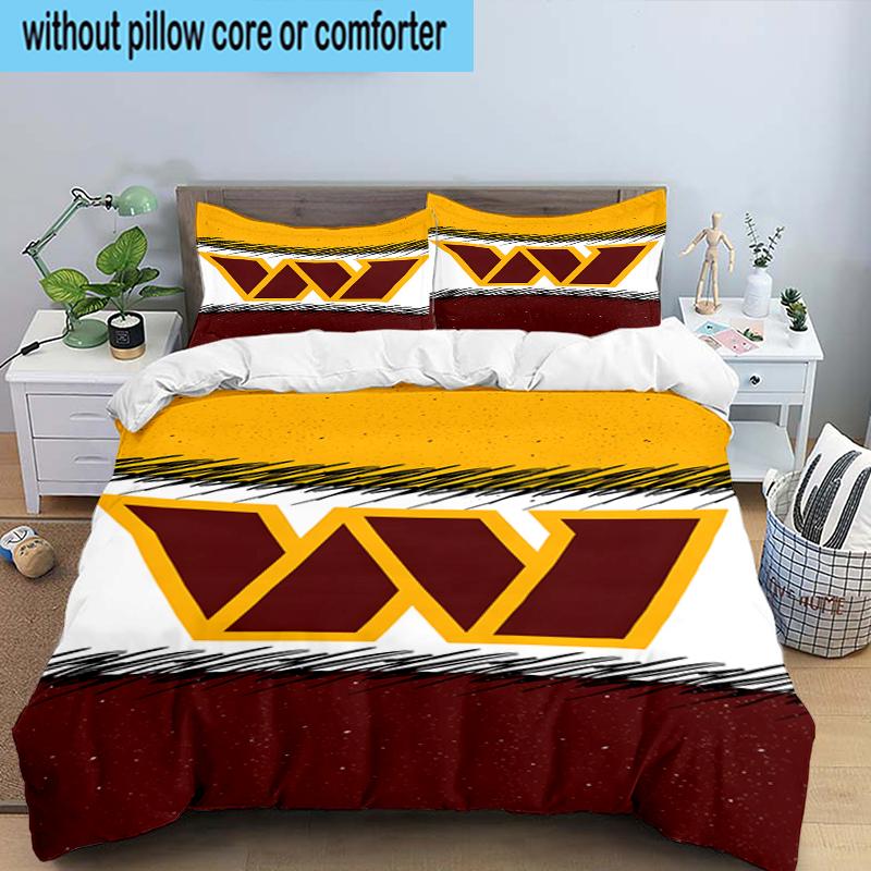 Washington Commanders Map 3PCS Bedding Set 2D Printing (Includes 1 Duvet Cover + 2 Pillowcases Coreless), Bedroom decor,Fan gift