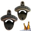 Rustic-Style Wall-Mounted Alloy Beer Bottle Opener for Home Gatherings