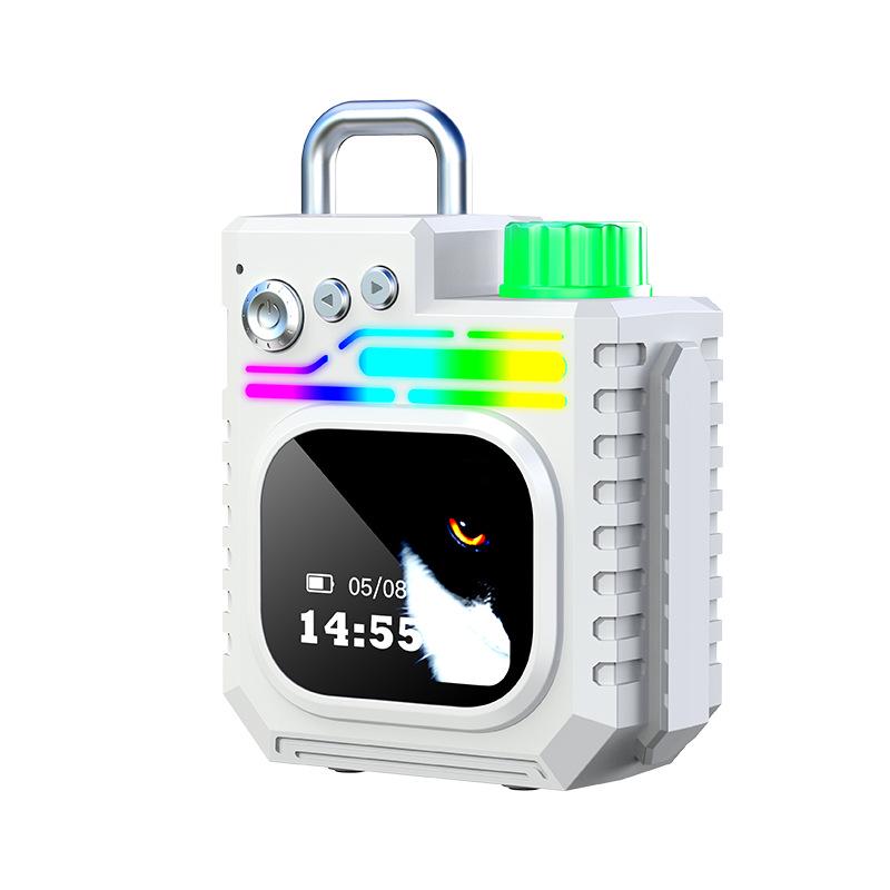 

Bluetooth Speaker with Touchscreen, HIFI Stereo, Lyric Display, Alarm Clock & Call Function HIFI-01/DK08 Color Screen Speaker белый