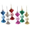 Colorful Christmas Candy Ornaments Gift Box - Electroplated Round Decorations for Trees and Windows