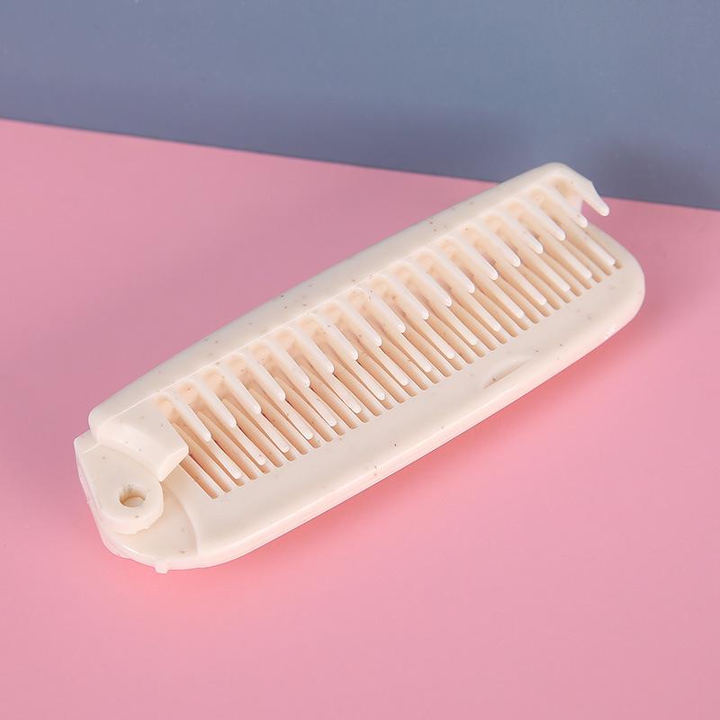 Portable Dual-Use Folding Comb: Fine & Wide Teeth for Women’s Straight Hair, Large Size for Travel and Home Hairdressing.