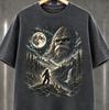 Bigfoot Howling At the Moon Shirt, Sasquatch Shirt, Three Wolf Moon Parody, Vintage Cryptid Graphic Tee, Bigfoot Moon T Shirt