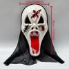 Halloween Cosplay Scary Screaming Ghost Face Mask Npc Funny Prank Scare Headgear For Party Ball Costume Prop Ideal For Halloween