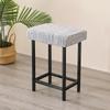 1/2pcs Solid Color Bar Stool Covers Stretch Jacquard Square Chair Cover Home Saddle Seat Slipcover for Coffee Kitchen