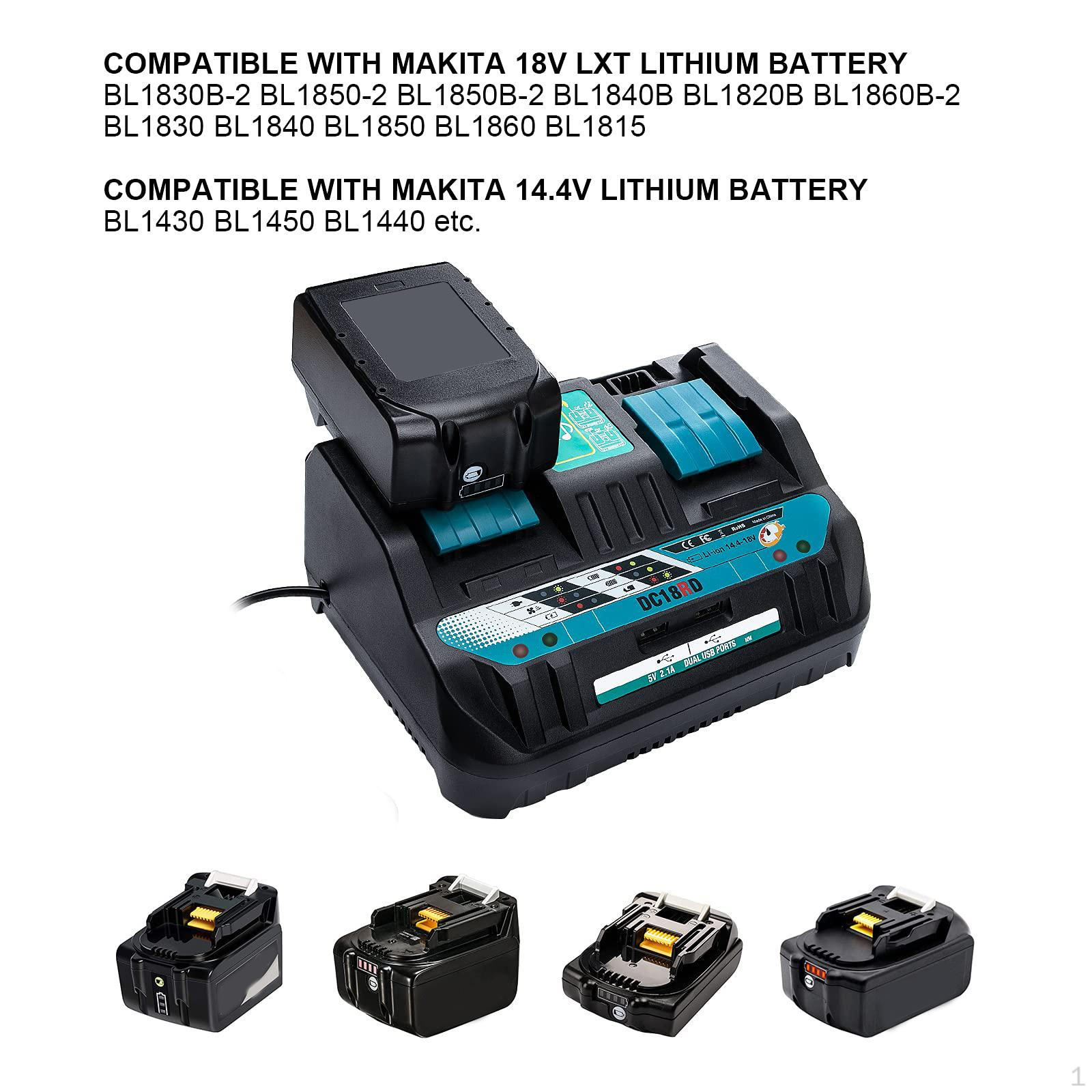 DC18RD Зарядное устройство для аккумуляторов дрели Запасная часть для 14,4 В 18 В BL1830B BL1815N