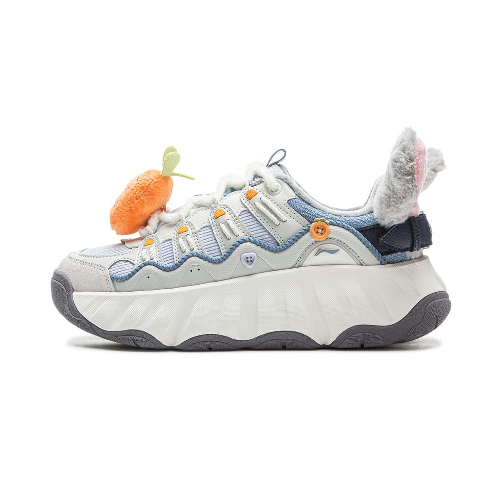 Disney x Li Ning Cookie Shoe Slip Resistant, Abrasion Resistant, Lightweight, Thermal Low top Casual Shoes Women's AGCV254-6