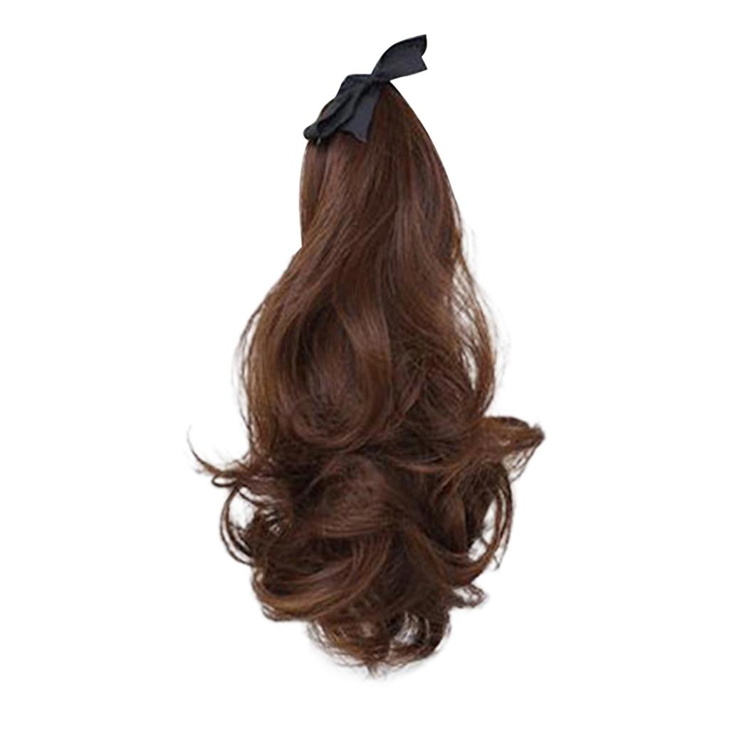 Synthetic Women Long Curly Hair Ponytail Wig With Tie Straps Diy Charming Stylish Hair Extensions Cosplay Themed Party 25-55cm