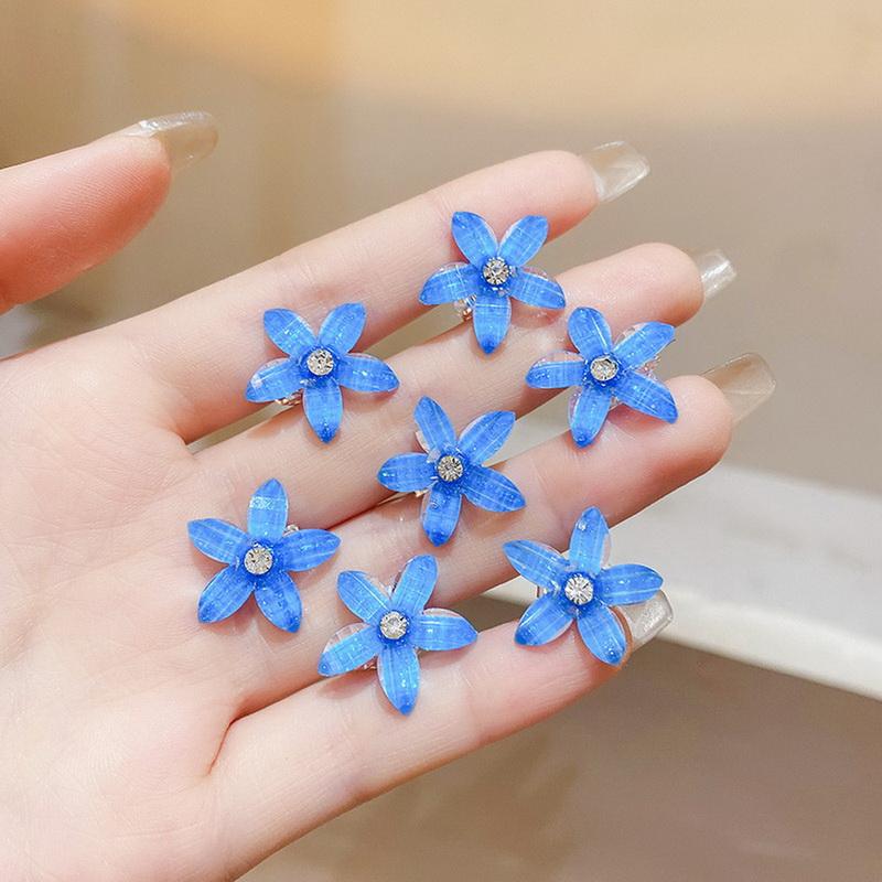 10/40 Stück Set Haarspange geflochtenes Haar kleine Blume Haarknöpfe Haarnadel Mädchen niedlicher Kopfschmuck Mädchen Mini Haarklammer Haarschmuck