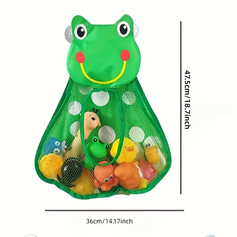 Cute Animal-Shaped Transparent Mesh Wall-Mounted Bath & ' room Storage Bag - Nylon Shower Organizer with Bathtub/Dry-Wet Separat