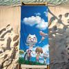 Cute Toro Inoue Cat Towel Beach Shower Bath Travel Lightweight Skin Friendly for Pool Camping Cruise Summer