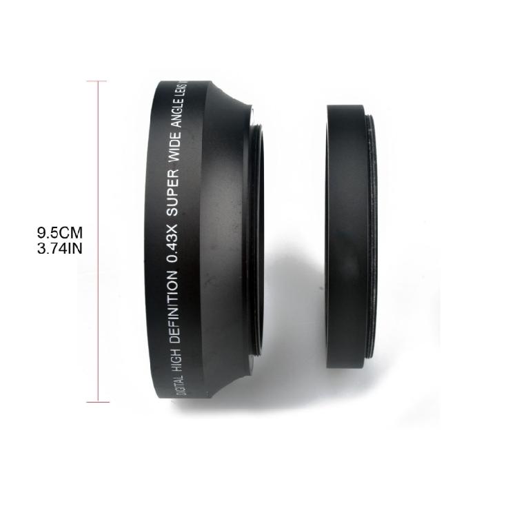 Wide Angle Lens with Macro 0.43x 67mm for Insects for Butterfly Flowers Shooting