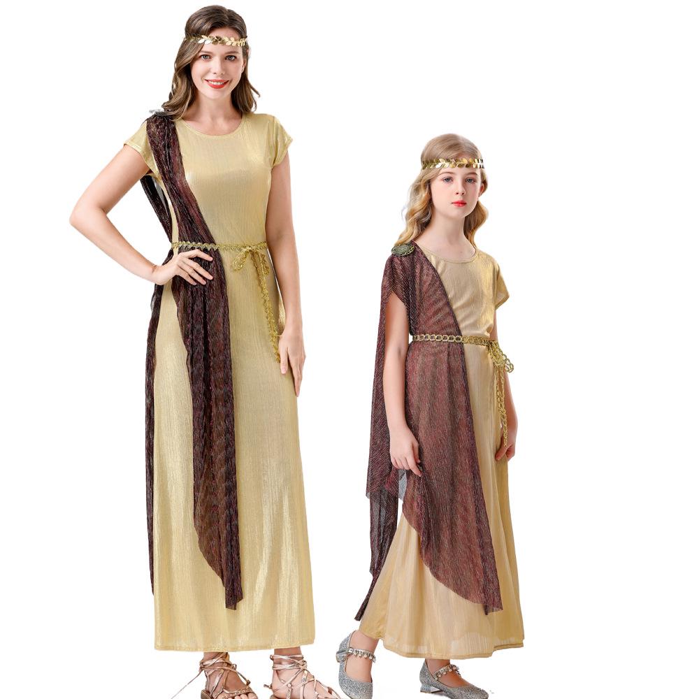 Kids & Adult Egyptian Pharaoh & Greek Goddess Costume