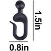 36 Pack Plastic Hooks for Gazebo Curtains and Mosquito Netting, Black