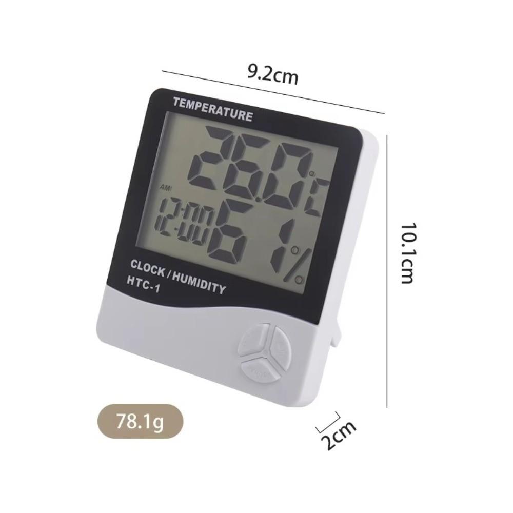 LCD Display Digital Temperature Humidity Meter 3 Button Control Home Weather Station Home Use