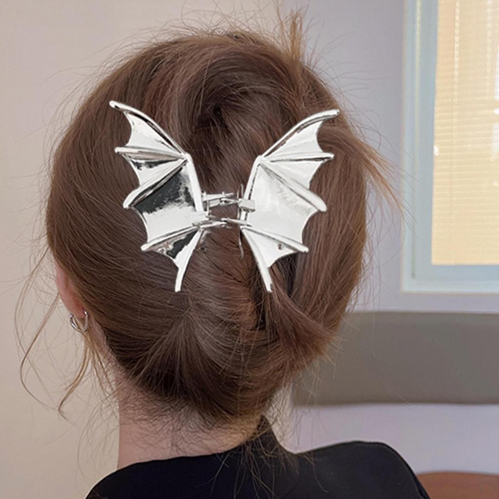 Halloween  Bat Claw Clip Gothic Halloween Party Hair Clip Cute Hair Grip Fashionable Hair Clamp  for All Hair Types Daily Wear