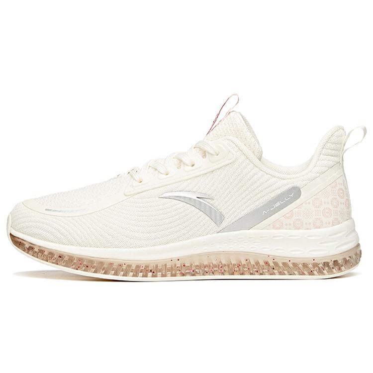 

new ANTA Running Shoes Women s Low top Ivory White/Silver/Baby Pink 38