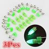 3Pcs Fishing LED Flash Light Night Electronic Fishing Bite Alarm Finder Lamp Double Twin Bells Tip Clip On Fishing Rod Tackle